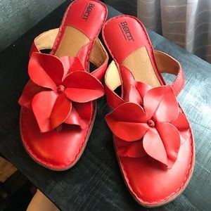 Red Floral Born Sandals